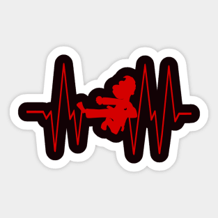 Karate Heartbeat Sticker